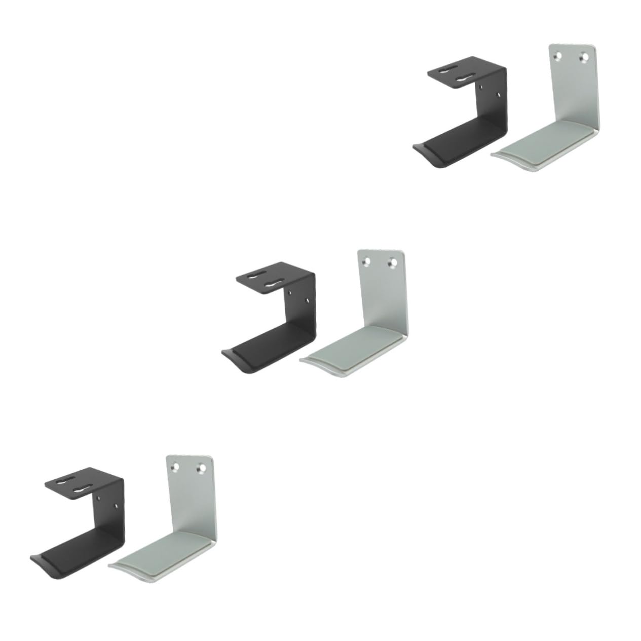 DOITOOL 6piezas Soporte para Auriculares De Aluminio Adhesivo Gancho para Escritorio Sin Perforar Organizador De Auriculares Multifuncional Base Antideslizante