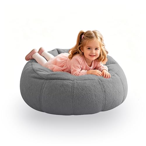 MOMUMOMU Kids Bean Bag Chair Memory Foam Filled Toddler Chairs Comfy Beanbag Chair Sofa Couch for...