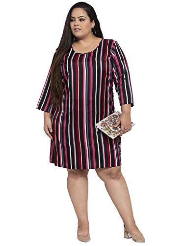 Image of Flambeur Women's Crepe A-Line Knee-Length Dress