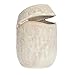 Bloomingville Round Stoneware Organic Shaped Vase with Reactive Glaze, Cream