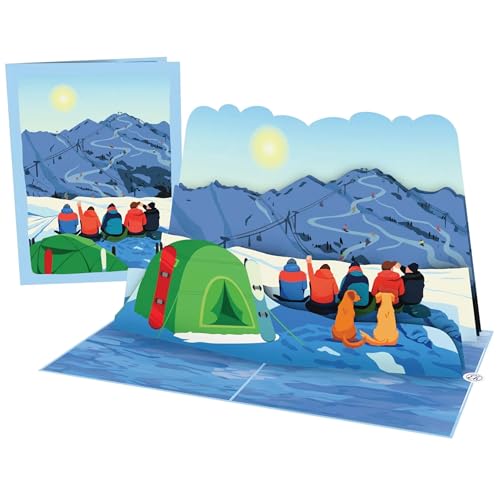 Emmiah Winter Camping 3D Pop Up Card