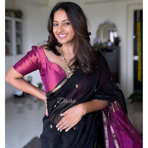 Image of Original Maheswari Cotton Silk Saree for Women | Kanjivaram Pure Silk Cotton Sari with Blouse | Zari Work | Tassels | Handloom Weave