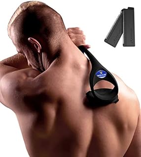baKblade 2.0 PLUS - Back Shaver for Men (DIY), Ergonomic Handle, Shave Wet or Dry (Extra Blades Included)