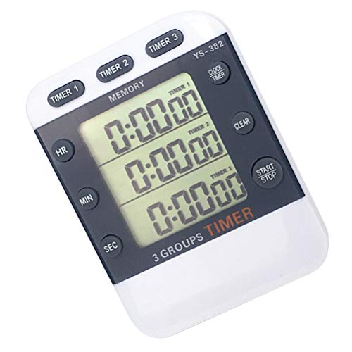 Cronômetro Esportivo Digital Besportble, Cronômetro de Cozinha, 3 Canais, Temporizador de Cozinha, V
