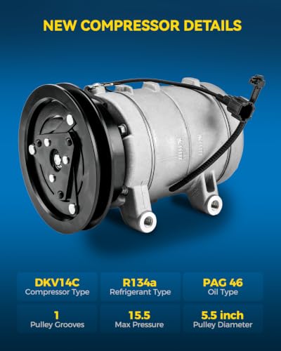 Image of PHILTOP 68456 Air Conditioner AC Compressor with Clutch for Nissan Frontier 1998, 1999-2004 2.4L,Xterra 2000-2004 2.4L