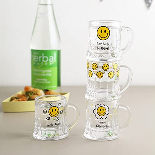Set de 4 vasos de soju con diseño sonriente miniatura 7