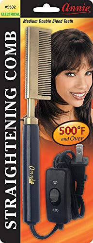 Hot and Hotter Electrical Straightening Comb Double Sided Medium Teeth