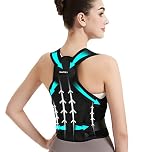 SHAPERKY Posture Corrector for Women for Support: Back Brace for Full Back Support - Adjustable Shoulder Straightener for Women and Men (Black, S)