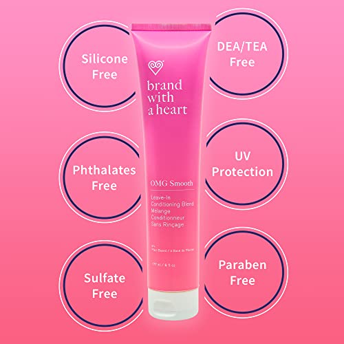 Omg Smooth Leave In Conditioner For Dry Damaged Hair - Controls Frizz And Smooths Hair With Maqui Berry And Vitamin C, Heat Protectant For Strong & Healthy Hair, Silicon And Sulfate Free, Vegan, 6 Ounces #TOP3