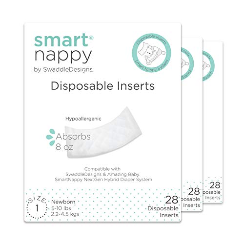 Image of SmartNappy Disposable Inserts for by Amazing Baby Hybrid Diaper Cover, Extra Absorbent, No Plastic Liner, Size 1, 5-10 lbs, 84 Count