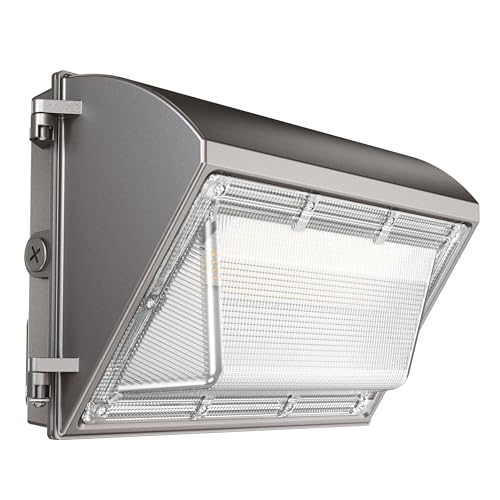JC-LGL LED Wall Pack Light 60W 7800lm with Dusk to Dawn Photocell 5000K Daylight Wall Pack Outdoor Light Repalces 600W HPS/HID Light IP65 Waterproof for Stadium Yard Buildings Parking Lots