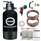 AKM 純水器 洗車用 切替式 水道水 純水 10L容量 真鍮制ネジ口金 ホース２本付属 散水ノズル タンクカバー TDSメーター イオン交換樹脂充填済み