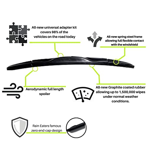 Image of Oshotto Frameless (O.E.M Type) Wiper Blades Compatible with Toyota Altis(26 inch /14 inch)