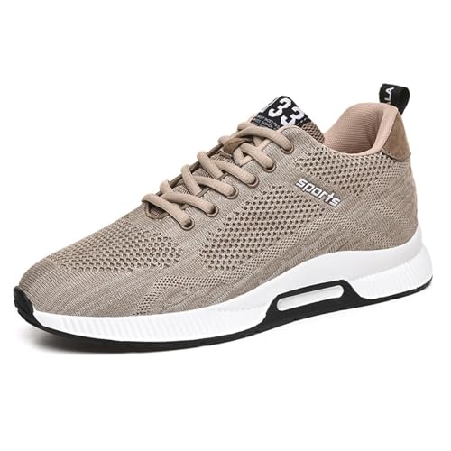 Elevate - Zapatos para hombre de 10 cm, de malla, transpirables, transpirables, con elevación invisible, cómodos, suaves, para interiores, para exteriores, ultraligeros, planos, para caminar, para