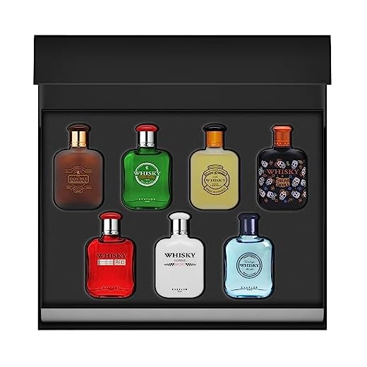 WHISKY Collection de Parfum • Coffret 8 Miniatures • Eau de Toilette • Parfums Homme • Pour lui • Cologne • EVAFLORPARIS