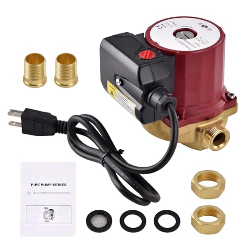 Talspity UP15-18B5, 59896114 Water Circulator Pump 1/25 HP 115V, 1/2" Sweat Line Cord Hot Water Circulation Pump for Hydronic Heating, Radiant Floor, Solar, and Domestic Hot Water Systems
