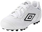 Bota futbol taco ag Umbro Umbro Speciali Eternal Club AG - JN - Bota para niños, Color Blanco/Negro/Clematis Azul, Talla 28.5