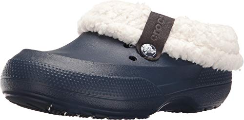 crocs 14462 Blitzen II Lined Clog (Toddler/Little Kid),Navy/Oatmeal,C8/9 Toddler