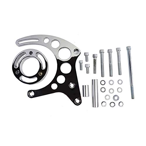 A-Team Performance - Long Water Pump Alternator Bracket - Compatible with Chevrolet SBC Small Block Chevy V8, GEN. I, Chrome