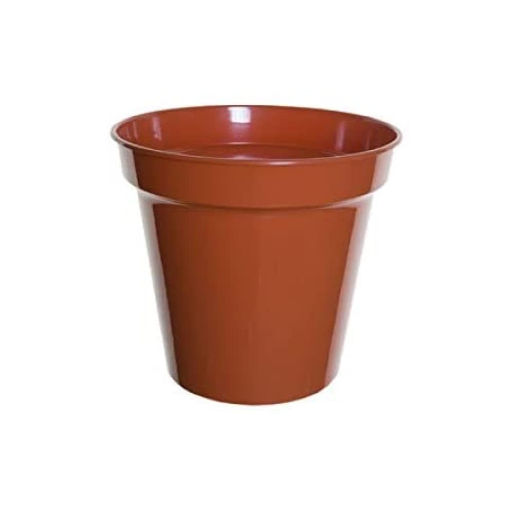 Fine Garden Brown Nursery Terracotta Strong And Durable Plastic Plant Pots | Ideal For Cultivation, Cuttings Or Prickings | Available Various Sizes And Quantities - 25Cm Garden Pot Terracotta