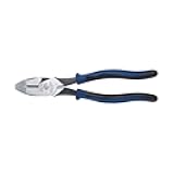 J213-9NE Side Cutter Linemans Pliers, Made in USA, High Leverage, 9-Inch, Streamlined Design, Color Coded