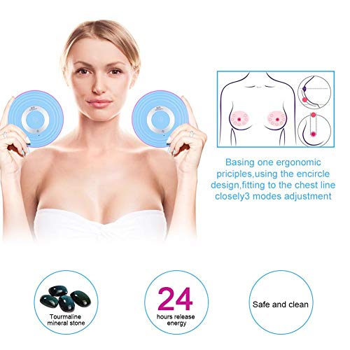 Breast Massager For Enlargement Wireless Breast Massage,Electric Vibration Bust Lift Enhancer Machine With Hot Compress Function And Remote Control For Chest Enlargement Anti Sagging(Blue) #TOP5