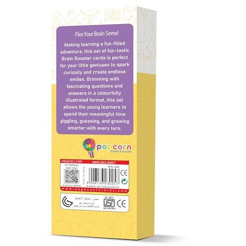Image of popcorn Games & Puzzles Brain Booster Who, What, Where? | 150+ Visual Question|Early Learning |Interactive Q&A Educational Board Game for 3+ Years Kids Children | Gifting