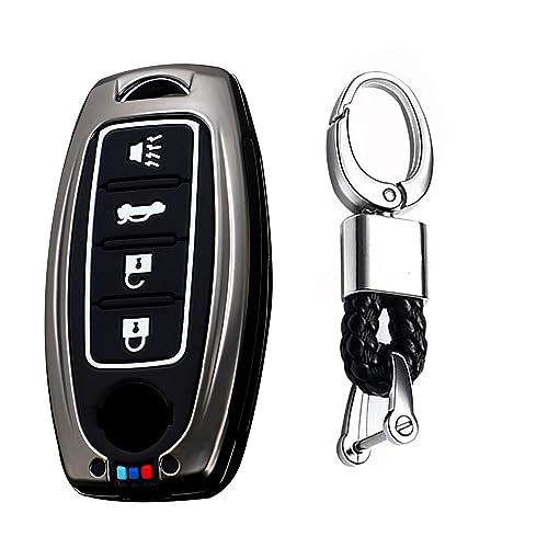 Coque de protection clé Nissan Altima Maxima 4 boutons en silicone noir étui