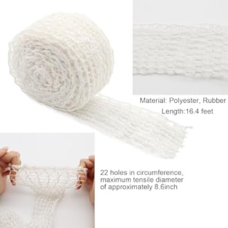 16.4ft Meat Netting Roll, Size 22 Elastic Smoked Meat Poultry Ham Netting Meat Butcher Twine Net for Meat Cooking Smoking, or Drying