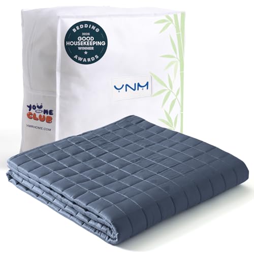 YnM Cooling Weighted Blanket for Adults, 25lbs Heavy Bed Throw for One Person of 240lbs, Perfect for...*