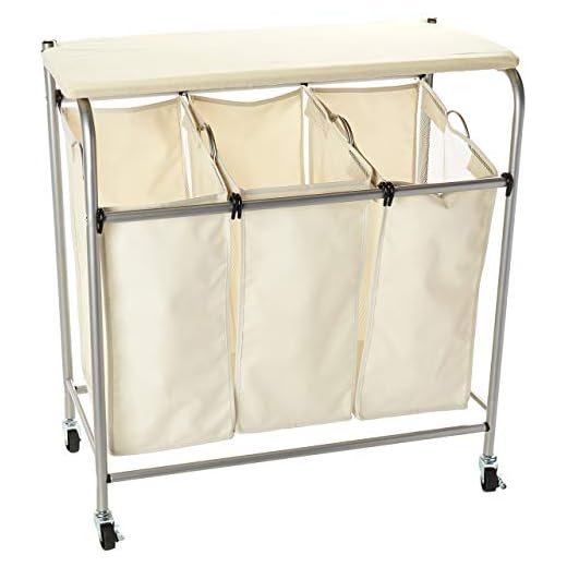 Honey-Can-Do Rolling Laundry Sorter with Ironing Board