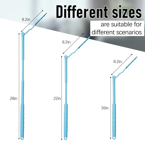 Image of Colingmill 4 Pcs 3 ft Replacement Handles Compatible with Duster Refills, Long Extended Handle Only, Adjustable Length for Ceiling Fans, Blinds, Shelves, Windows, Foldable & Extendable (Sky Blue)