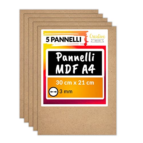 OTTIMA QUALITÀ - ogni foglio ha una dimensione di 300 mm x 210 mm x 3 mm - circa le dimensioni di pezzo di carta A3. Lunghezza e larghezza soggetti a tolleranza +/-2 mm. Perfetti per laser-cutting. router. modellismo. traforato. per sega a CNC.