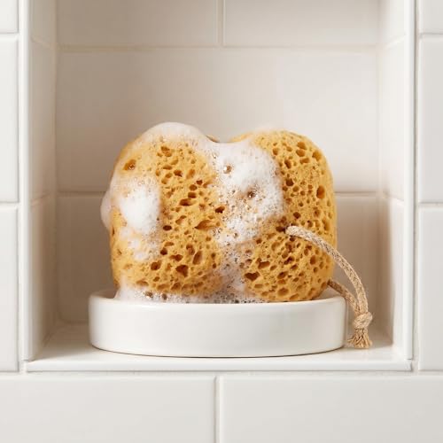Esponja suave de baño diseño panal pack de 3 que genera espuma compacta para limpieza integral 6