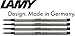 Lamy M 63, mina di ricarica per penna roller, tratto medio, Nero , confezione da 4