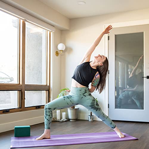 Hugger Mugger Nature Ultra Yoga Mat – Purple Mountain - Unique Variegated Design, Extra Cushion, Durable, Sticky and Grippy, Stable Non-slip Surface, Lightweight