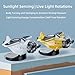 Solar Powered Airplane Shaped Car Ornaments, Solar Airplane for Car Dashboard with Swing Motion When Driving, Cars Interior Center Console Rotating Mini Airplanes, Cool Cars Accessories for Men (#06)