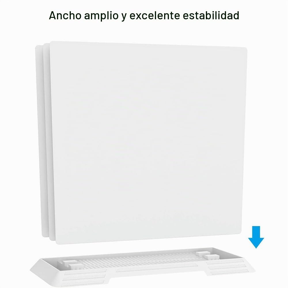 Soporte Vertical para PlayStation 4 Pro PS4 Pro con ventilaciones de enfriamiento incorporadas y pies Antideslizantes (Blanco)