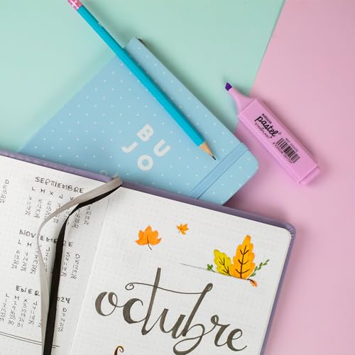 Quijote Paper World Bullet Journal A5 - Libreta puntos, Cuaderno punteado, Tapa Dura Extrasuave, 62 Hojas, 100gr/m, Planificación, Estudio, Lettering, Viajes o Diario - Pack Personalizable