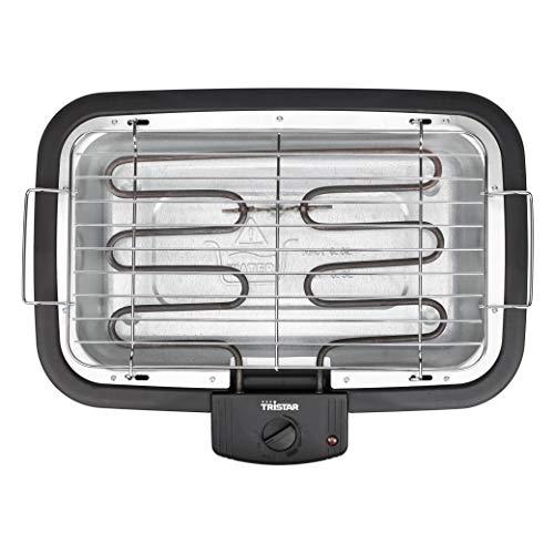 Tristar elektrischer Tisch- und Standgrill - 38x22cm Grillfläche, inkl. Grillrost, regelbare Heizstufe, 2000 Watt, BQ-2883
