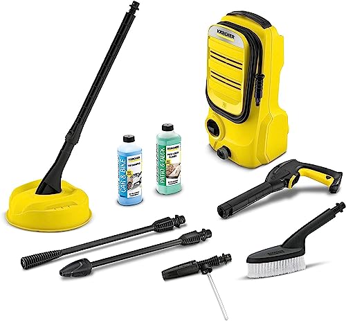 Kärcher Hidrolimpiadora K 2 Compact Car & Home, presión: 110 bar, caudal: 360 l/h, superficie: 20 m²/h, peso: 3,74 kg, pistola alta presión, boquilla turbo, lanza pulverizadora, kit hogar y automóvil
