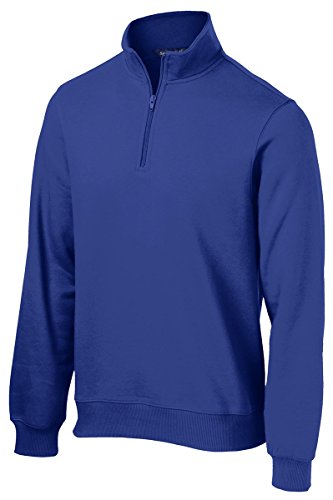 SPORT-TEK 1 4-Zip Sweatshirt 2XL True Royal ST253 [Apparel]