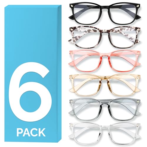 MIGSIR Blue Light Glasses 6-Pack (Clear Lens)