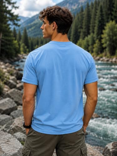 Image of INKKR Men's Solid Round Neck Half Sleeve Classic Cotton Bio-wash T-Shirt Combo | Crew Neck Cotton Tshirt for Men Combo