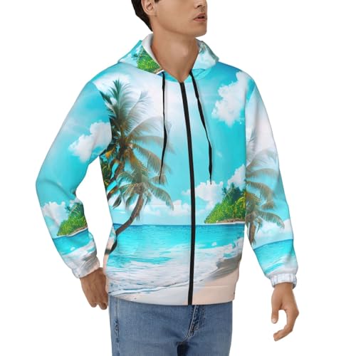 Sweat à capuche océan tropical pour homme idéal pour vos sorties décontractées