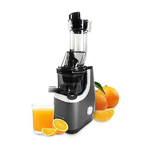 slow juicier, masticating juicer machine, easy to clean, frozen treat attachment, 200-watt cold press juice extractor, wide 3” chute for whole fruits and vegetables