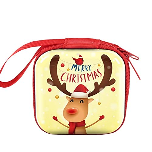 Preisvergleich Produktbild Unbekannt Münzfach Tasche Frohe Weihnachten Santa Schneemann Kinder Mädchen Süßigkeiten Münze Geld Brieftasche Geldbörse Kopfhörer Aufbewahrungstasche Beutel