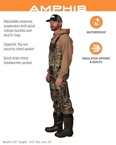 Image of FROGG TOGGS Amphib Neoprene Bootfoot Waterproof Fishing Camo Chest Wader