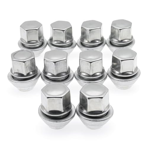Pernos rueda coche M12x1.5 juego de 10 tuercas 19mm compatibles con Ford Focus y Fiesta