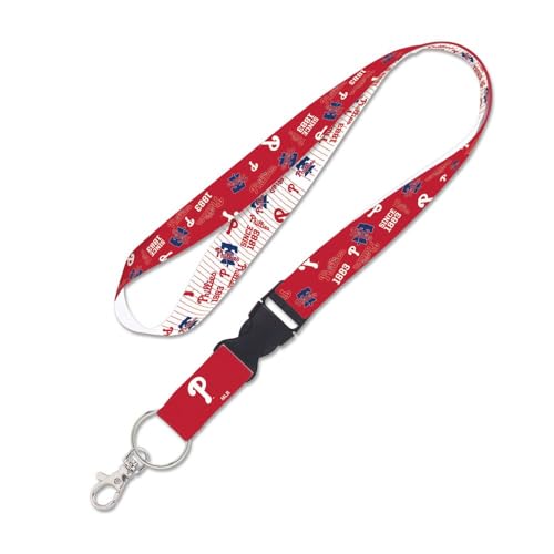 Lanière Philadelphia Phillies 2,5 cm avec boucle détachable aux couleurs officielles de l'équipe